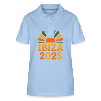 Ibiza 2025 - Stanley/Stella Frauen Bio-Poloshirt ELLISER - sky Blue - Vorne - Luana (180cm)