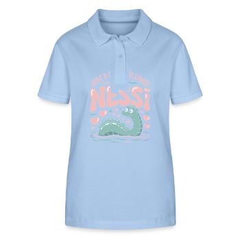 Just a girl who loves Nessi - Stanley/Stella Frauen Bio-Poloshirt ELLISER - sky Blue - Vorne - Luana (180cm)