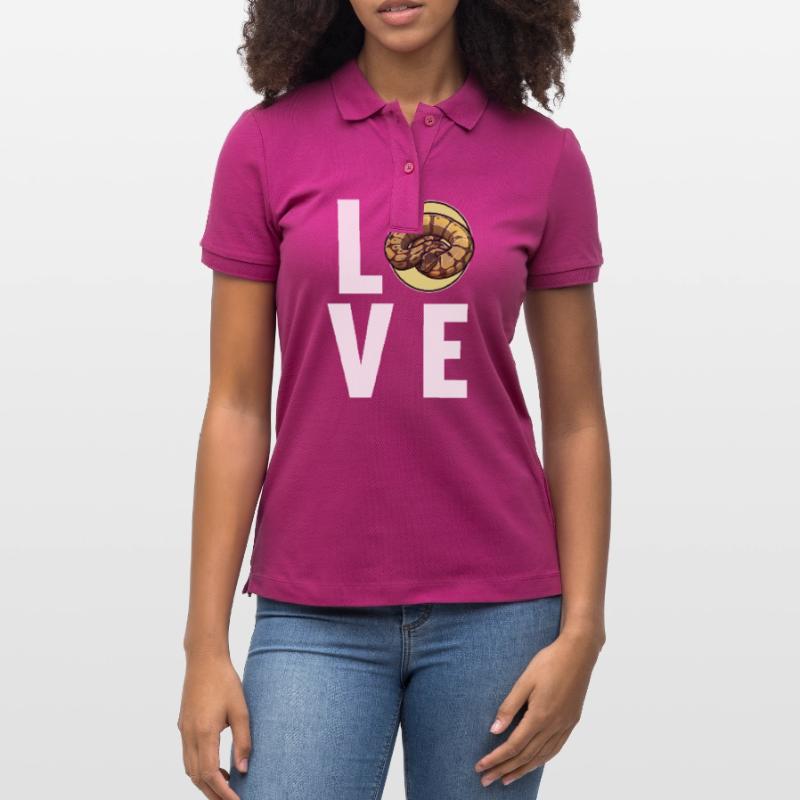 Ball Python Königspythons Königspython Stanley/Stella Frauen Bio-Poloshirt ELLISER