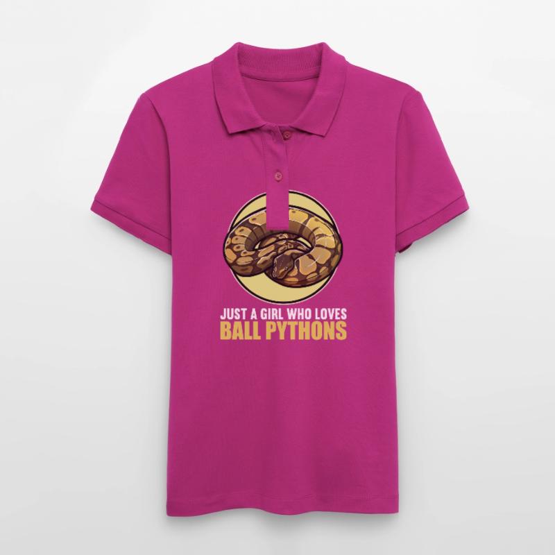 Ball Python Königspythons Königspython Stanley/Stella Frauen Bio-Poloshirt ELLISER