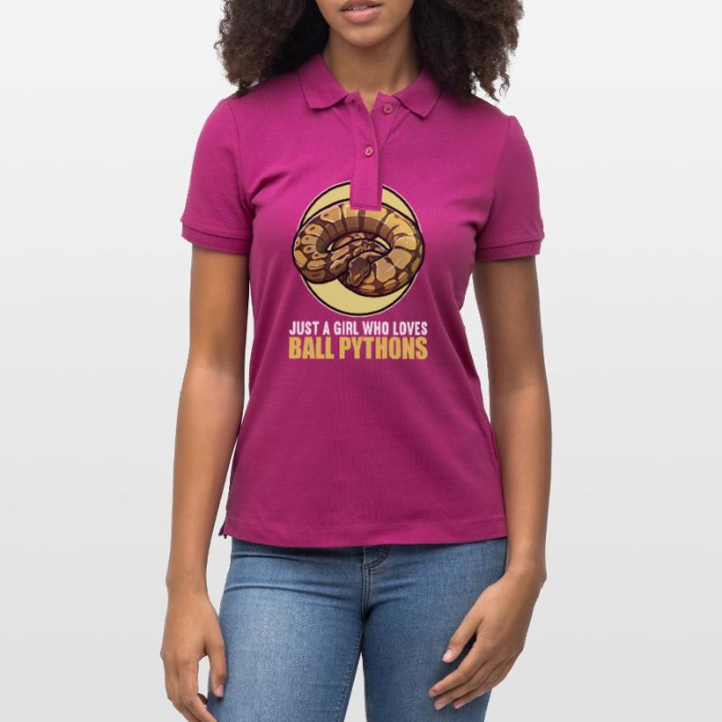 Ball Python Königspythons Königspython Stanley/Stella Frauen Bio-Poloshirt ELLISER