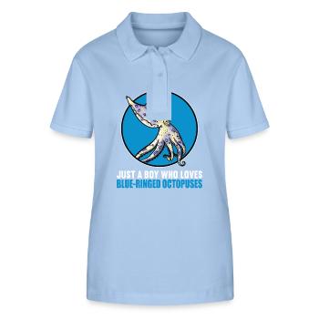 Blue Ringed Octopus Blaugeringelter Krake - Stanley/Stella Women’s Organic Polo Shirt ELLISER - sky blue - Front - Luana (180cm)