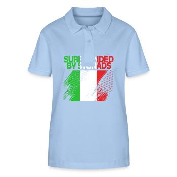 Italienisch Italia Italien - Stanley/Stella Frauen Bio-Poloshirt ELLISER - sky Blue - Vorne - Luana (180cm)