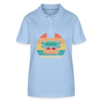 Buffalo Cattle Oxen - Stanley/Stella Women’s Organic Polo Shirt ELLISER - sky blue - Front - Luana (180cm)