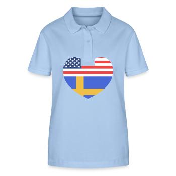Schweden Schwedisch - Stanley/Stella Frauen Bio-Poloshirt ELLISER - sky Blue - Vorne - Luana (180cm)