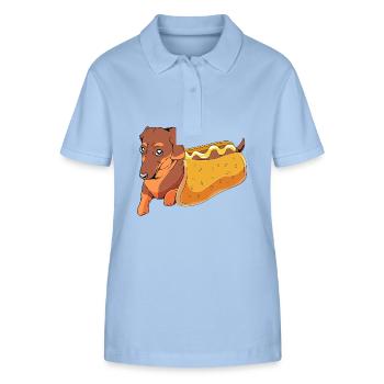 Hot Dog Imbiss - Stanley/Stella Frauen Bio-Poloshirt ELLISER - sky Blue - Vorne - Luana (180cm)