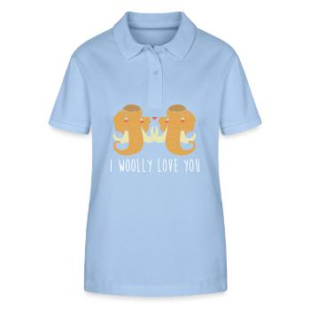 Mammouth - Polo bio ELLISER Stanley/Stella Femme - bleu ciel - Devant - Luana (180cm)