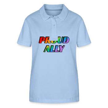 Stolzer Verbündeter - LGBT-Stolz - Stanley/Stella Frauen Bio-Poloshirt ELLISER - sky Blue - Vorne - Luana (180cm)
