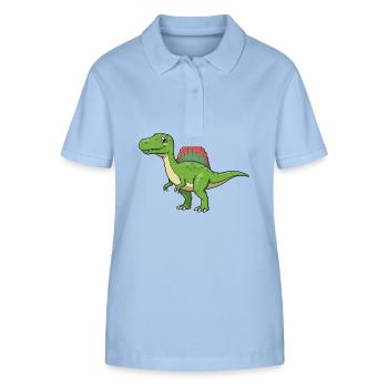 Dino Cartoon Spinosaurus - Stanley/Stella Frauen Bio-Poloshirt ELLISER - sky Blue - Vorne - Luana (180cm)