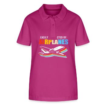 Contrôleur aérien - Polo bio ELLISER Stanley/Stella Femme - mauve orchidée - Devant - Luana (180cm)