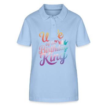 Frau Ehefrau Partnerin Familie Verheiratet - Stanley/Stella Frauen Bio-Poloshirt ELLISER - sky Blue - Vorne - Luana (180cm)