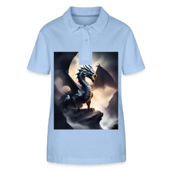 Dunkler Schattendrache - Stanley/Stella Frauen Bio-Poloshirt ELLISER - sky Blue - Vorne - Luana (180cm)