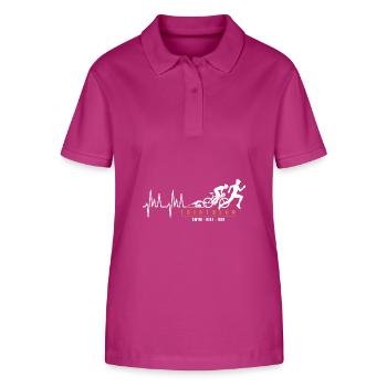 Triathlon Triathlet Sport Triathlon - Stanley/Stella Frauen Bio-Poloshirt ELLISER - Orchidee - Vorne - Luana (180cm)