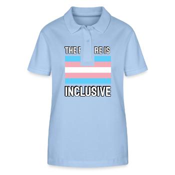 The Future is Inclusive Trans Flag Pride - Stanley/Stella Women’s Organic Polo Shirt ELLISER - sky blue - Front - Luana (180cm)