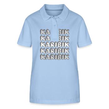 Voyage Caraïbes - Polo bio ELLISER Stanley/Stella Femme - bleu ciel - Devant - Luana (180cm)
