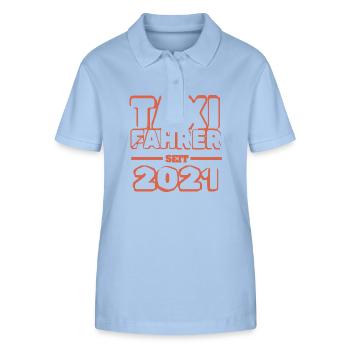 Taxi 2021 - Stanley/Stella Frauen Bio-Poloshirt ELLISER - sky Blue - Vorne - Luana (180cm)
