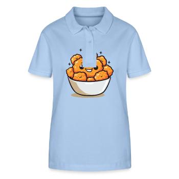 Sweet Chicken Pieces Comic - Stanley/Stella Women’s Organic Polo Shirt ELLISER - sky blue - Front - Luana (180cm)