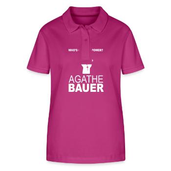 Agathe Bauer Power Wer hat die Macht des Ohrwurms - Stanley/Stella Frauen Bio-Poloshirt ELLISER - Orchidee - Vorne - Luana (180cm)