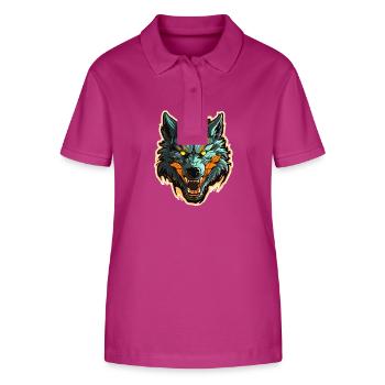 Wolf - Illustration - Stanley/Stella Frauen Bio-Poloshirt ELLISER - Orchidee - Vorne - Luana (180cm)