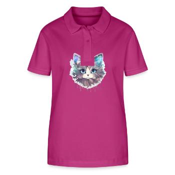 Chat - illustration - Polo bio ELLISER Stanley/Stella Femme - mauve orchidée - Devant - Luana (180cm)