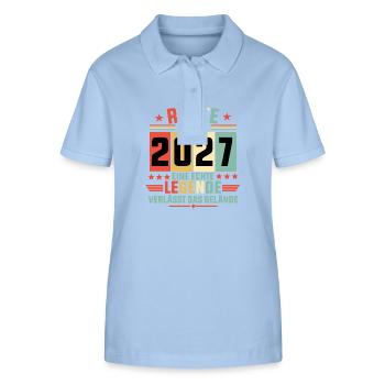 rente 2027 eine echte legende verlässt das gelände - Stanley/Stella Frauen Bio-Poloshirt ELLISER - sky Blue - Vorne - Luana (180cm)