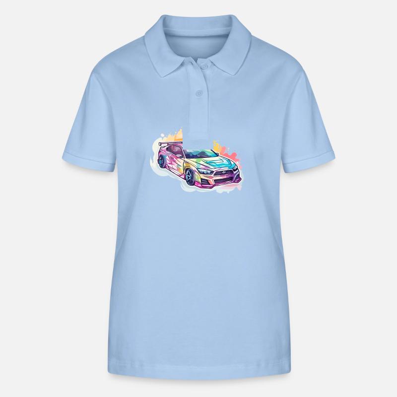 Auto - Illustration - Stanley/Stella Frauen Bio-Poloshirt ELLISER - sky Blue