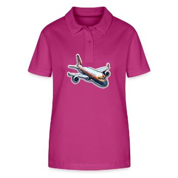 Airplane - illustration - Stanley/Stella Women’s Organic Polo Shirt ELLISER - orchid Flower - Front - Luana (180cm)