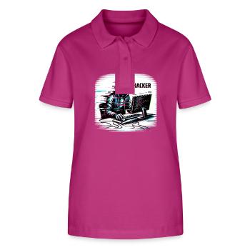 Hacker - Illustration - Stanley/Stella Women’s Organic Polo Shirt ELLISER - orchid Flower - Front - Luana (180cm)
