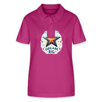 Dream Big - Sternschnuppe Illustration - Stanley/Stella Frauen Bio-Poloshirt ELLISER - Orchidee - Vorne - Luana (180cm)