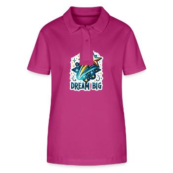 Dream Big - Sternschnuppe Illustration - Stanley/Stella Frauen Bio-Poloshirt ELLISER - Orchidee - Vorne - Luana (180cm)