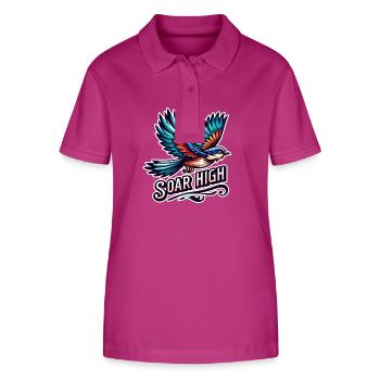 Soar High - Vogel Illustration - Stanley/Stella Frauen Bio-Poloshirt ELLISER - Orchidee - Vorne - Luana (180cm)