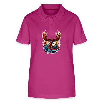 Rise Again - Phönix Illustration - Stanley/Stella Frauen Bio-Poloshirt ELLISER - Orchidee - Vorne - Luana (180cm)