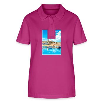 Penzance Cornwall Vintage Reiseposter Souvenir - Stanley/Stella Frauen Bio-Poloshirt ELLISER - Orchidee - Vorne - Luana (180cm)