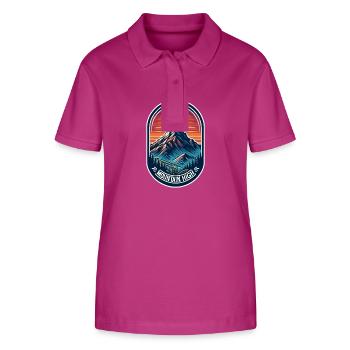 Mountain High - Berg Illustration - Stanley/Stella Women’s Organic Polo Shirt ELLISER - orchid Flower - Front - Luana (180cm)
