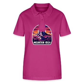 Mountain High - Berg Illustration - Stanley/Stella Women’s Organic Polo Shirt ELLISER - orchid Flower - Front - Luana (180cm)
