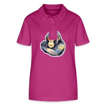 Affe Wasserfarben - Stanley/Stella Frauen Bio-Poloshirt ELLISER - Orchidee - Vorne - Luana (180cm)