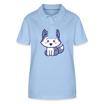 Wolf - Stanley/Stella Women’s Organic Polo Shirt ELLISER - sky blue - Front - Luana (180cm)
