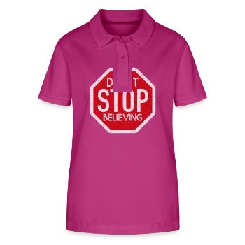 N’ARRÊTEZ PAS DE CROIRE AU GRUNGE BLANC - Polo bio ELLISER Stanley/Stella Femme - mauve orchidée - Devant - Luana (180cm)