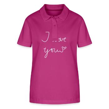 ich liebe dich text herz - Stanley/Stella Frauen Bio-Poloshirt ELLISER - Orchidee - Vorne - Luana (180cm)