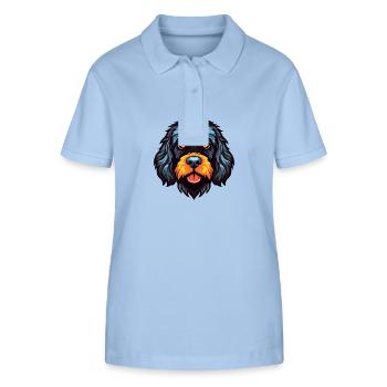Portuguese Water Dog Breed Watercolor Cartoon Kawa - Stanley/Stella Women’s Organic Polo Shirt ELLISER - sky blue - Front - Luana (180cm)