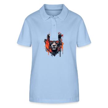 Infernal elegance - Stanley/Stella Women’s Organic Polo Shirt ELLISER - sky blue - Front - Luana (180cm)