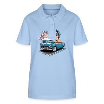 Convertible woman Enjoy the Summer 1950s 1960s - Stanley/Stella Women’s Organic Polo Shirt ELLISER - sky blue - Front - Luana (180cm)