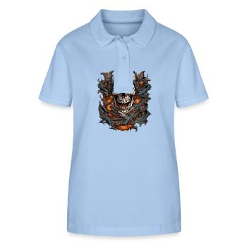 Bones And Bling: Wo Schädel Leuchten. - Stanley/Stella Frauen Bio-Poloshirt ELLISER - sky Blue - Vorne - Luana (180cm)