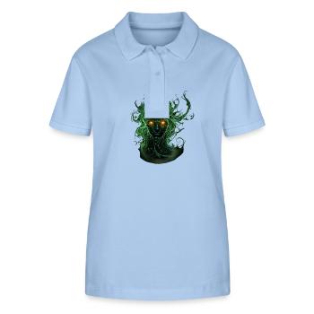 Polter Power - Stanley/Stella Frauen Bio-Poloshirt ELLISER - sky Blue - Vorne - Luana (180cm)