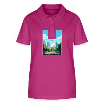 Mexiko-Stadt Vintage Reiseplakat Souvenir - Stanley/Stella Frauen Bio-Poloshirt ELLISER - Orchidee - Vorne - Luana (180cm)