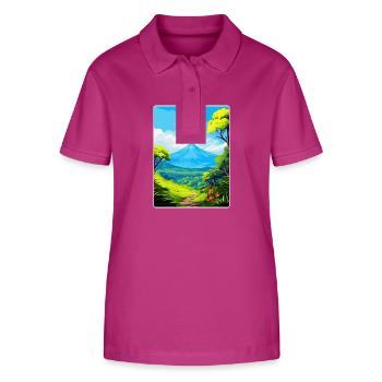 Parc National de la Réunion France Affiche de voyage WPA - Polo bio ELLISER Stanley/Stella Femme - mauve orchidée - Devant - Luana (180cm)