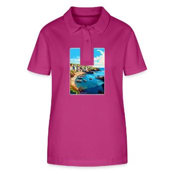 Port Issac, England, Vereinigtes Königreich, Reiseposter, Souvenir, WPA - Stanley/Stella Frauen Bio-Poloshirt ELLISER - Orchidee - Vorne - Luana (180cm)