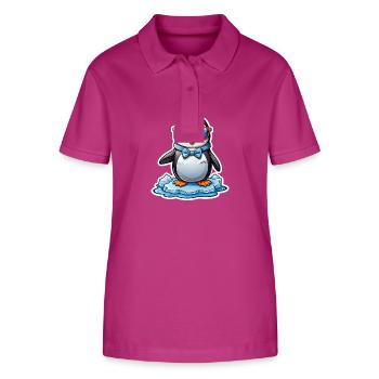 Penguin with Glasses - Stanley/Stella Women’s Organic Polo Shirt ELLISER - orchid Flower - Front - Luana (180cm)