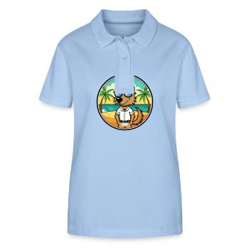 Polnische Jagdhunderasse Cartoon Sonnenbrille Strand - Stanley/Stella Frauen Bio-Poloshirt ELLISER - sky Blue - Vorne - Luana (180cm)