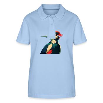 Specht Zeichentrickfigur Buntes Haustier Tier - Stanley/Stella Frauen Bio-Poloshirt ELLISER - sky Blue - Vorne - Luana (180cm)